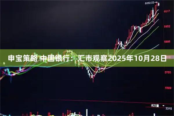 申宝策略 中国银行：汇市观察2025年10月28日