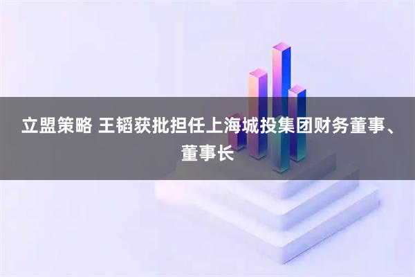 立盟策略 王韬获批担任上海城投集团财务董事、董事长